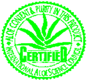Сертификат Международного Научного совета по Алоэ Вера